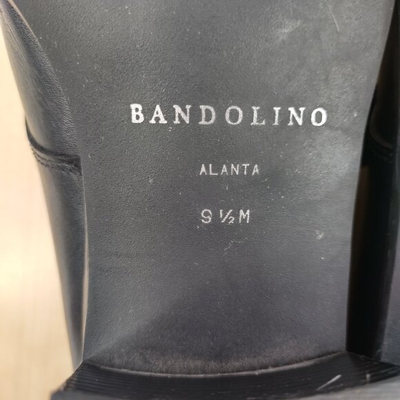 Bandolino Atlanta Monk Strap Chunky Heel Black Leather Loafers Women US 9.5M - Picture 12 of 12